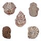 Set of 5 Piece New Mix Wooden Printing Blocks